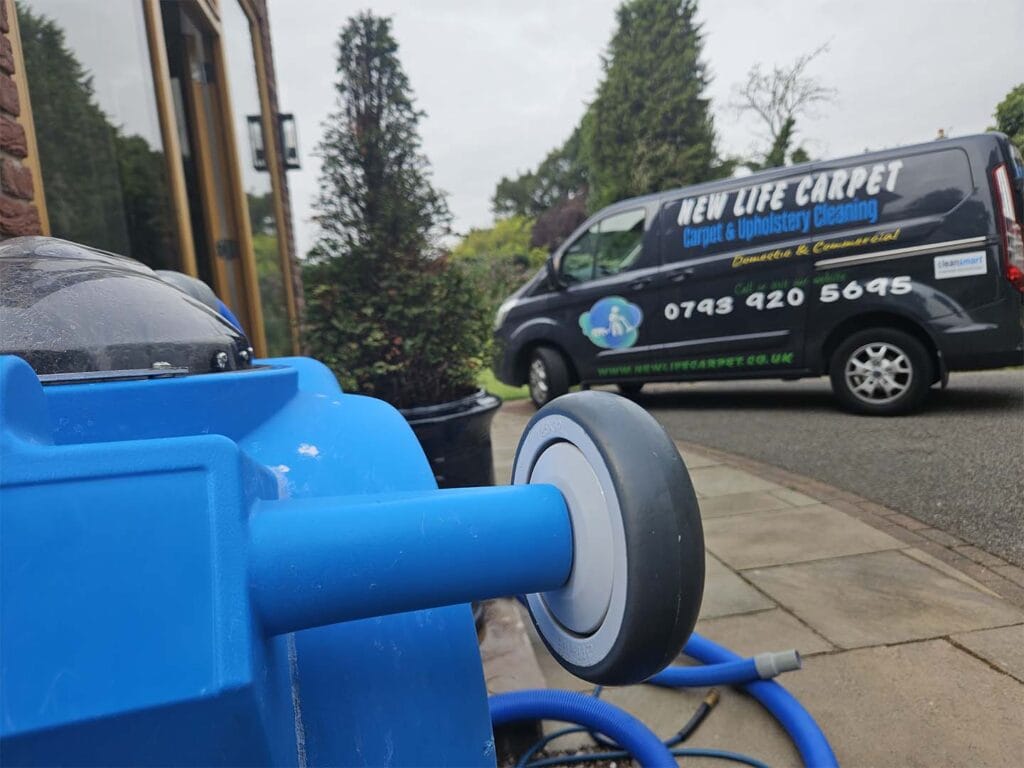 Carpet cleaning in Selby – expert cleaners removing dirt and stains from a living room carpet