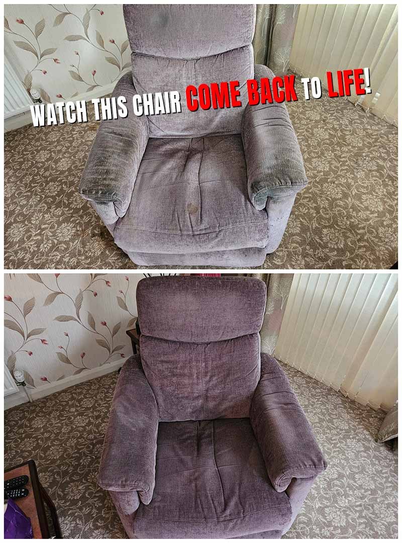 Upholstery Cleaning Wakefield | Sofa & Chair Cleaning 2 Genuine upholstered chair cleaning result from New Life Carpet