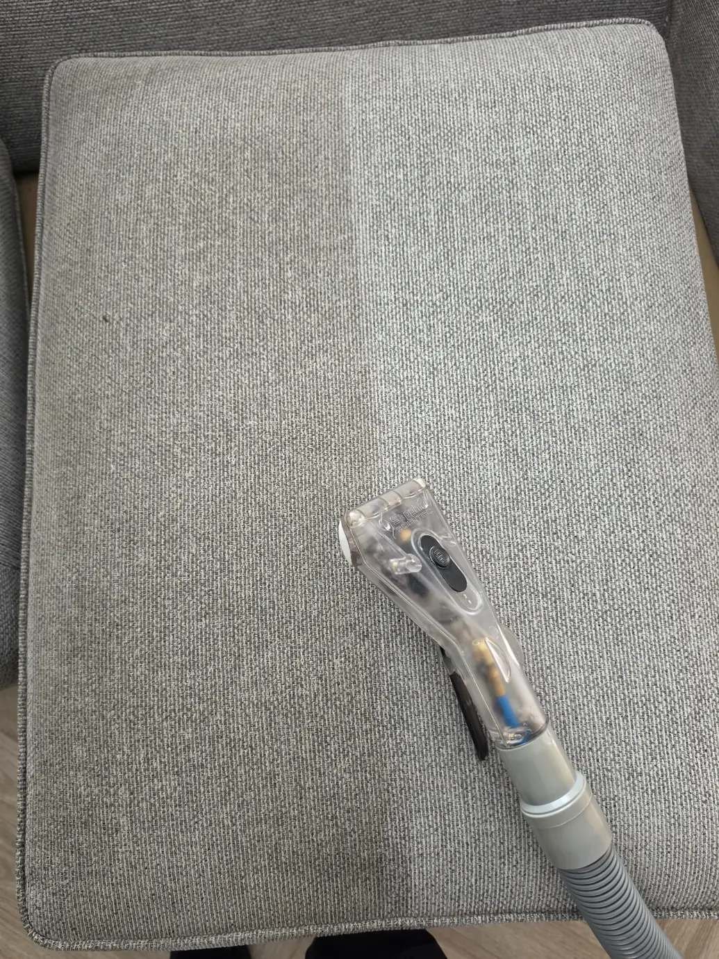 Professional fabric upholstery extraction cleaning carried out by New Life Carpet