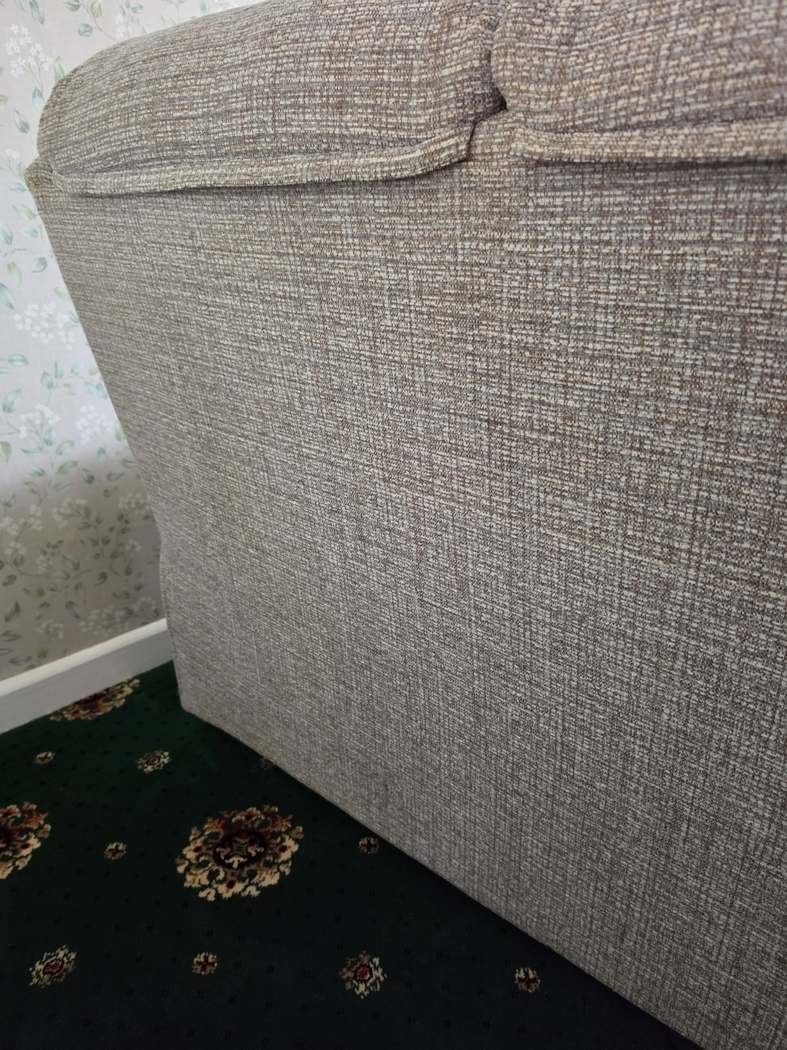 Upholstery Cleaning Leeds | Sofa & Chair Cleaning 3 Close-up of a fabric sofa arm and upholstery from an original New Life Carpet cleaning photo